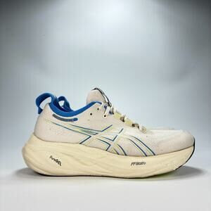 ASICS GEL-Nimbus 26 White Blue Running Shoes Comfort 1012B692 Women’s Size 10